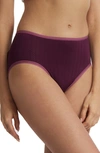 Hanky Panky Movecalm High Waist Briefs In Dried Cherry Red/damson Plum