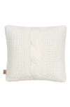 Ugg Erie Cable Knit Accent Pillow In Snow