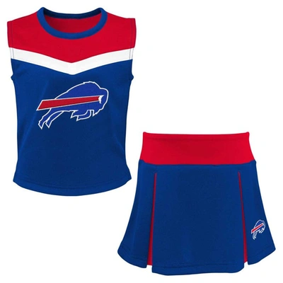 Outerstuff Kids' Girls Youth Royal Buffalo Bills Spirit Two-piece Cheerleader Set