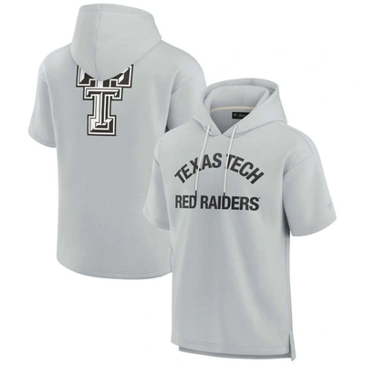 Fanatics Signature Unisex  Gray Texas Tech Red Raiders Super Soft Fleece Short Sleeve Pullover Hoodie