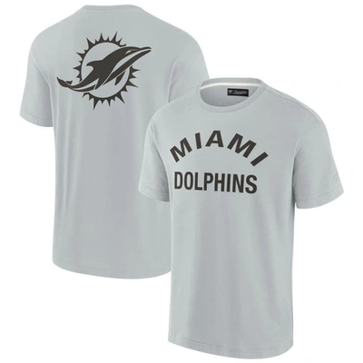 Fanatics Signature Unisex  Gray Miami Dolphins Super Soft Short Sleeve T-shirt