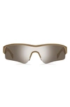 Hugo Boss Shield Sunglasses In Beige/ Silver Mirror Hightcnt