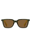 Hugo Boss 53mm Square Sunglasses In Green Yellow/ Brown
