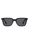 Hugo Boss 53mm Square Sunglasses In Black/ Gray Polar