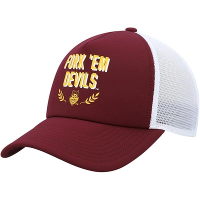 Adidas Originals Adidas Maroon Arizona State Sun Devils Phrase Foam Front Trucker Adjustable Hat