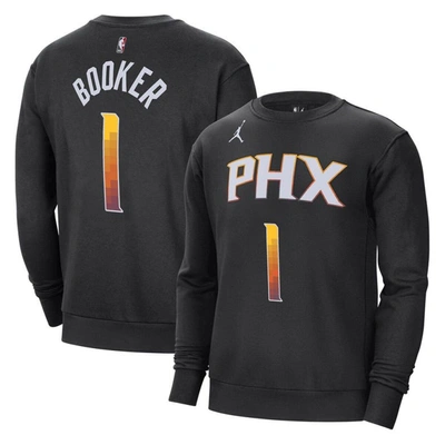 Jordan Brand Devin Booker Black Phoenix Suns Statement Name & Number Pullover Sweatshirt