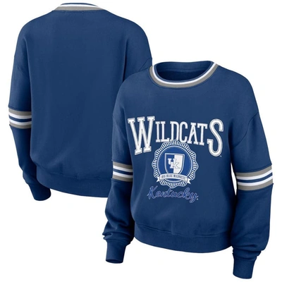 Wear By Erin Andrews Royal Kentucky Wildcats Vintage Pullover Sweatshirt