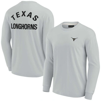 Fanatics Signature Unisex  Gray Texas Longhorns Super Soft Long Sleeve T-shirt