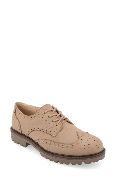 Journee Collection Claudiya Oxford In Taupe