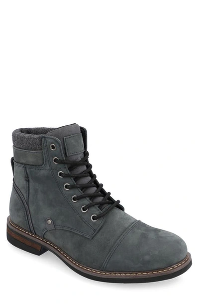Territory Boots Yukon Cap Toe Ankle Boot In Navy