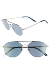 Web 59mm Metal Aviator Sunglasses - Palladium/ Blue