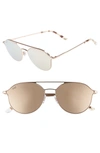 Web 59mm Metal Aviator Sunglasses In Light Bronze/ Brown