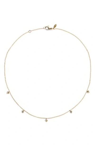 Anzie Cleo Dangling Shapes Necklace In Gold