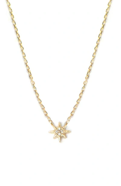 Anzie North Star Diamond Pendant In Gold