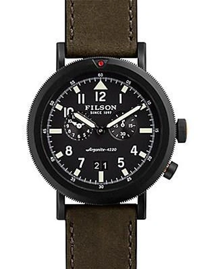 Filson Scout Dual Time Watch In Black