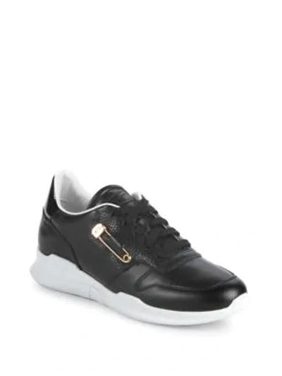 John Galliano Leather Sneakers In Black