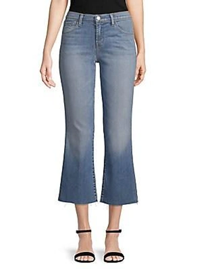 J Brand Cropped Flared Jeans In Light Blue