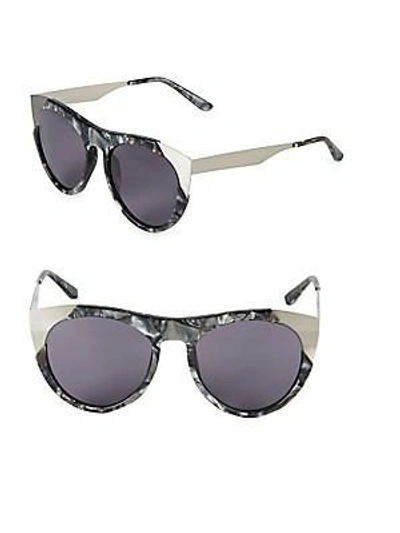 Smoke X Mirrors 53mm Butterfly Sunglasses In Grey