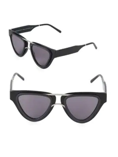 Smoke X Mirrors Sodapop V 49mm Triangular Sunglasses In Grey Green