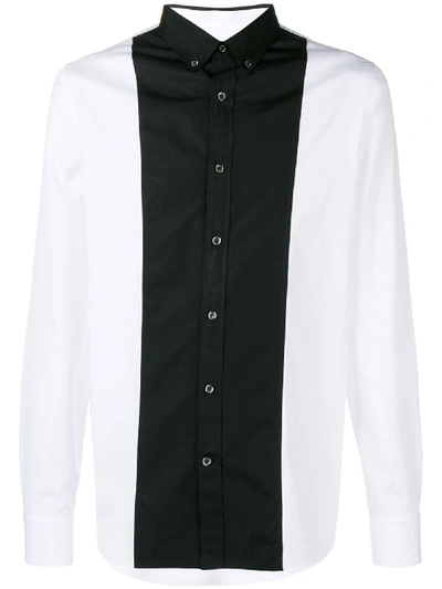 Alexander Mcqueen Men's Colorblock Paneled Button-front Shirt In White