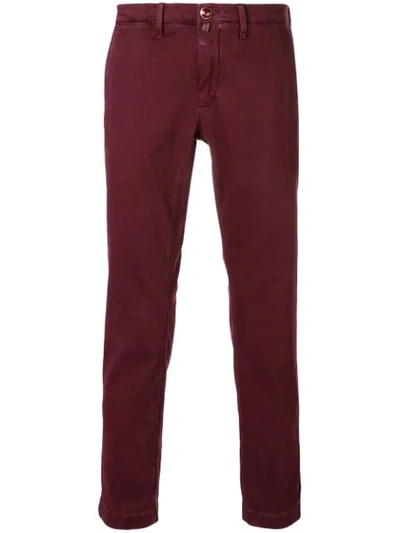 Jacob Cohen Handkerchief Slim Fit Chinos In Red