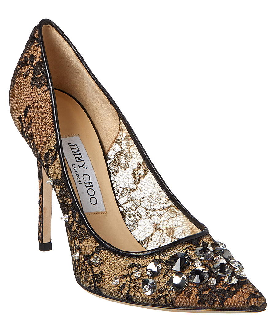 lace mesh pumps