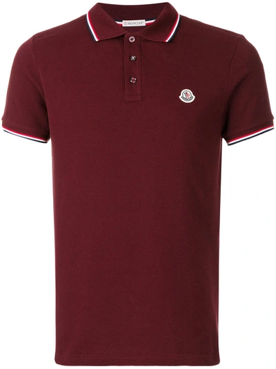 Moncler Striped Cuff Polo Shirt