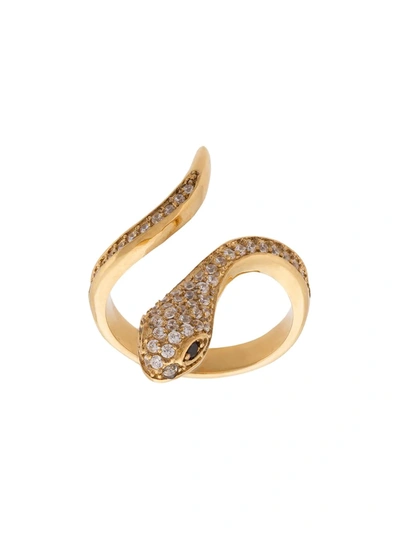 Nialaya Jewelry Skyfall Snake Ring In Metallic