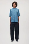 Cos 3/4-sleeved Grandad Shirt In Blue