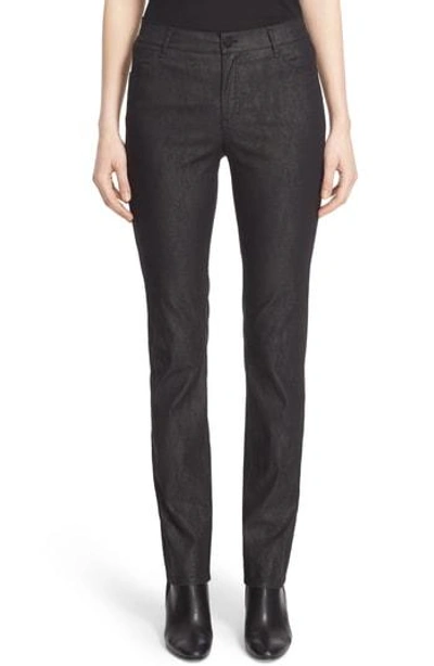 Lafayette 148 Thompson Jean Curvy Fit Stretch Slim Leg Jeans In Black