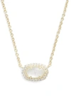 Kendra Scott Chelsea Pendant Necklace In Ivory/ Gold