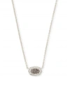 Kendra Scott Chelsea Pendant Necklace In Platinum Drusy Cz/ Silver