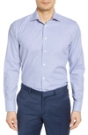 Eton Men's Royal Tattersall Stretch Dress Shirt In Blue