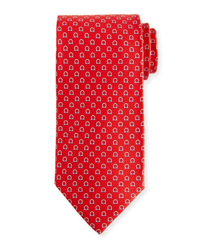 Ferragamo Gancini Classic Tie In Red