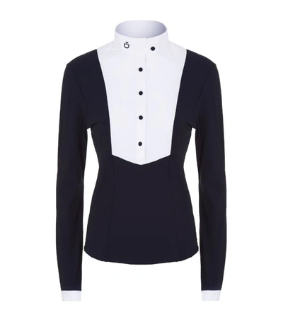 Cavalleria Toscana Pleated Bib Long Sleeve Shirt