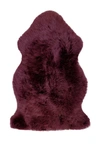 Natural Milan Genuine Sheep Shearling Single Sheepskin Rug In Logan Berry