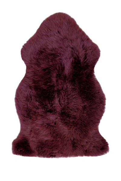 Natural Milan Genuine Sheep Shearling Single Sheepskin Rug In Logan Berry