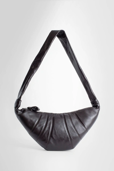 Lemaire Unisex Black Shoulder Bags In Brown