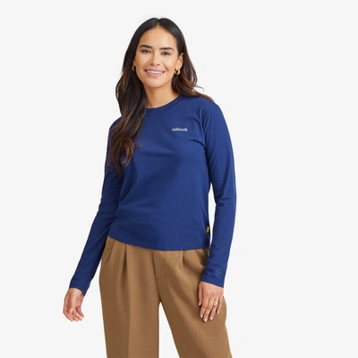 Allbirds Women's Organic Cotton Long Sleeve Tee In Logo - Deep Navy