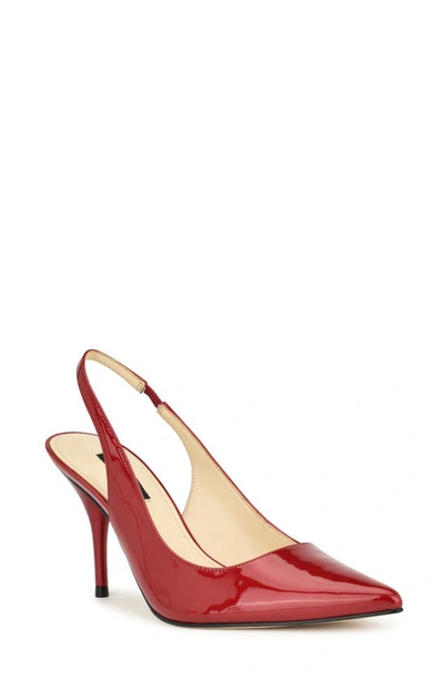 Nine West Toress Slingback Pump In Red Patent