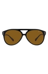 Ralph Lauren 59mm Aviator Sunglasses In Black
