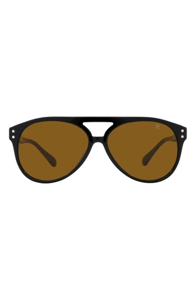 Ralph Lauren 59mm Aviator Sunglasses In Black