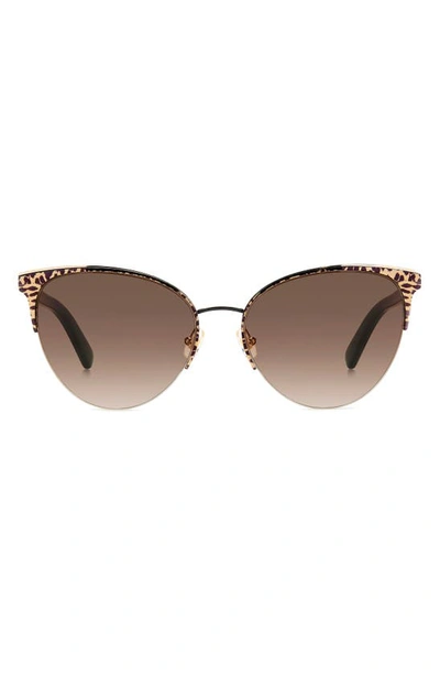 Kate Spade Izara 57mm Gradient Cat Eye Sunglasses In Black Pattern