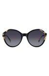 Kate Spade Jezebel 54mm Gradient Round Sunglasses In Black/ Grey Shaded