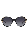 Kate Spade Jezebel 54mm Gradient Round Sunglasses In Black/grey Shaded