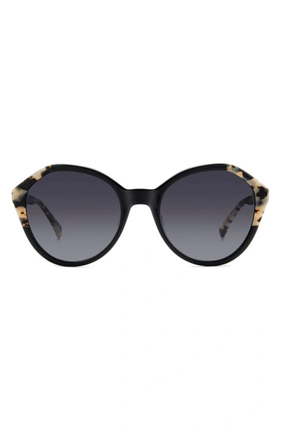 Kate Spade Jezebel 54mm Gradient Round Sunglasses In Black/grey Shaded