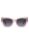 Missoni 53mm Square Sunglasses In Grey Pink Gradient