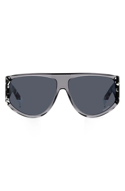 Missoni 61mm Flat Top Sunglasses In Grey Mirror Black/ Grey