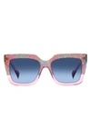 Missoni 55mm Square Sunglasses In Pink Multi Blue