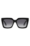 Missoni 55mm Square Sunglasses In Black/ Grey Shaded
